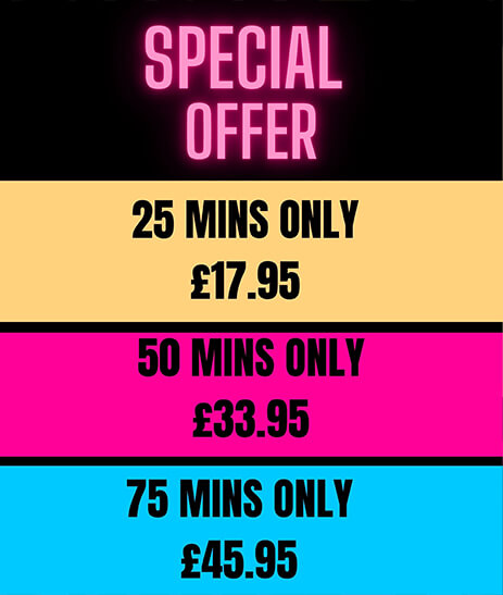 Promotional display for minute package options